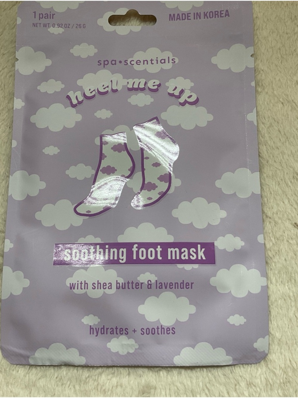 Soothing Foot Mask with Shea Butter & Lavender - Lavender